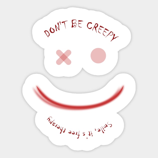 CREEPY SMILE Sticker by VISUALIZED INSPIRATION